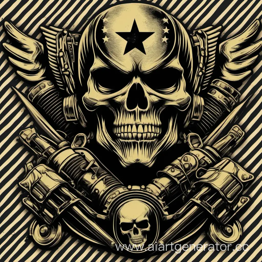 HighQuality-Motorcycle-Art-USSR-Skull-with-Stripes