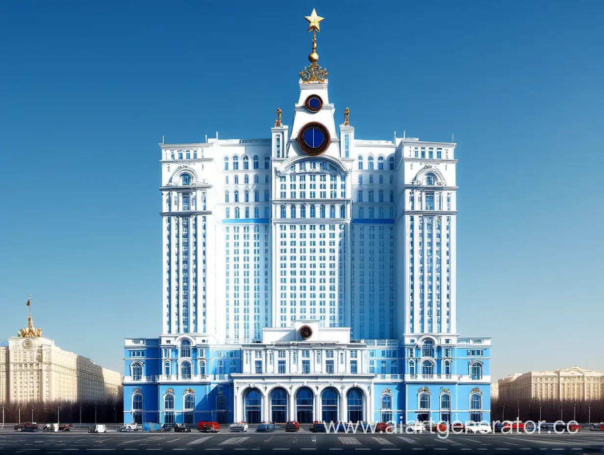 Luxurious-RitzCarlton-Hotel-in-Moscow-against-a-Serene-Blue-Sky