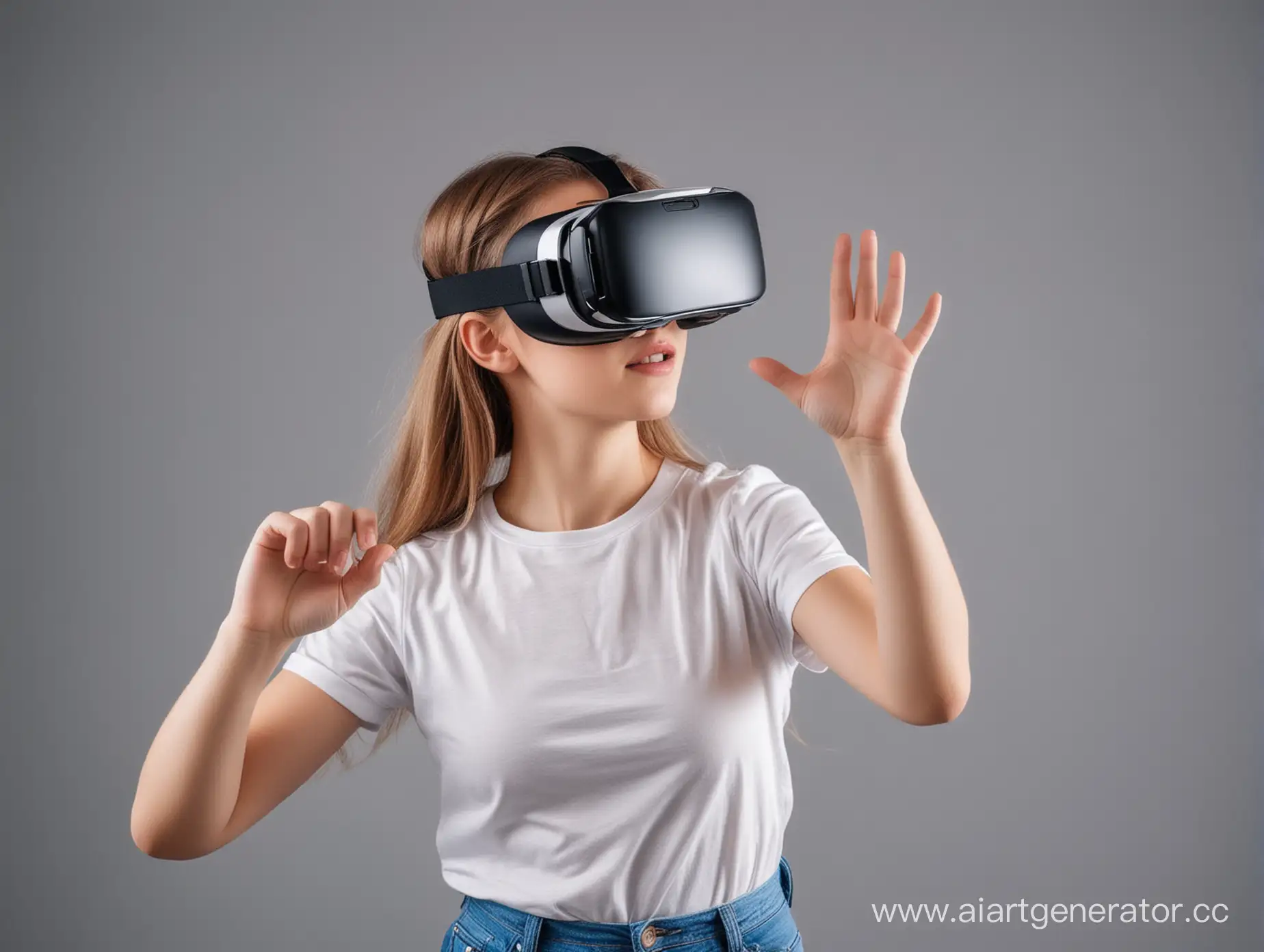 Young-Woman-Immersed-in-Virtual-Reality-Experience