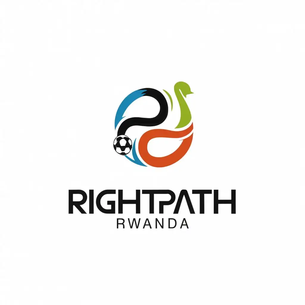 a logo design,with the text "Right Path Rwanda", main symbol:Sport and Entertainment,complex,be used in Nonprofit industry,clear background