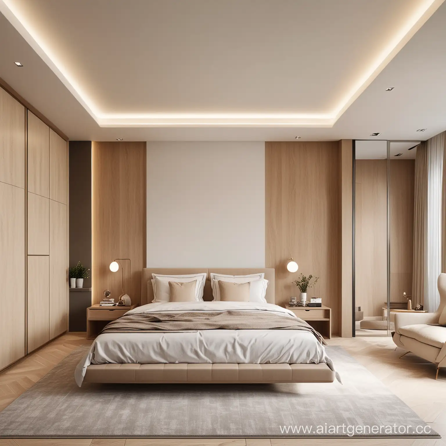 Minimalist-Bedroom-Design-in-Beige-and-White