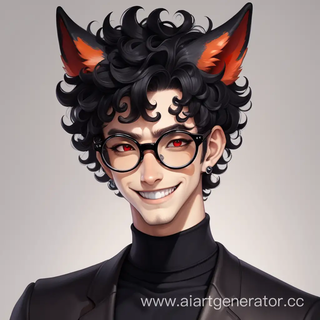 Cheerful-Male-Demon-Fox-in-Stylish-Black-Turtleneck-and-Glasses
