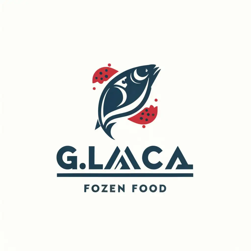 LOGO-Design-For-Glacial-Frozen-Food-Freshness-and-Quality-with-Fish-Meat-Imagery