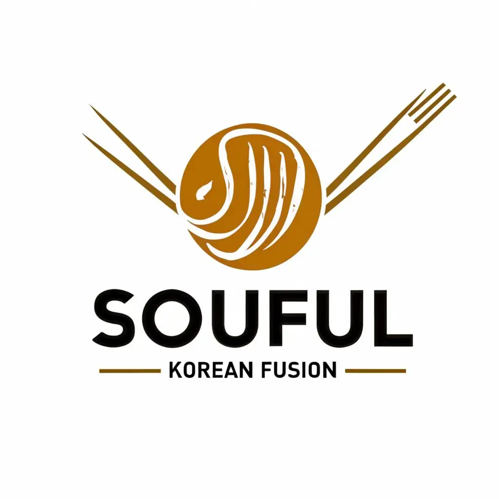 logo, food, with the text "Soulful Korean Fusion", typography, be used in Restaurant industry