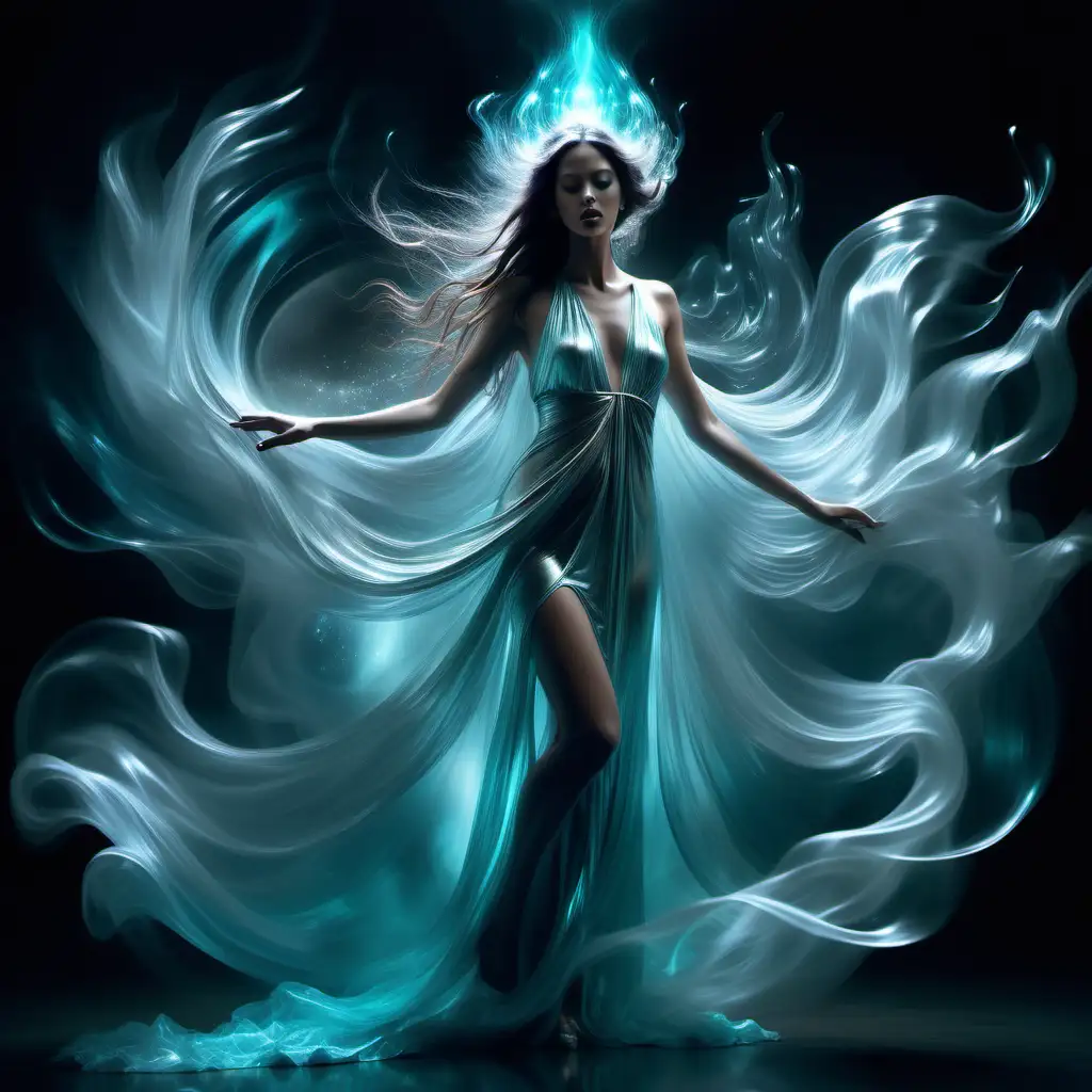 Ethereal Spirit Mesmerizing Turquoise and Silver Emanation