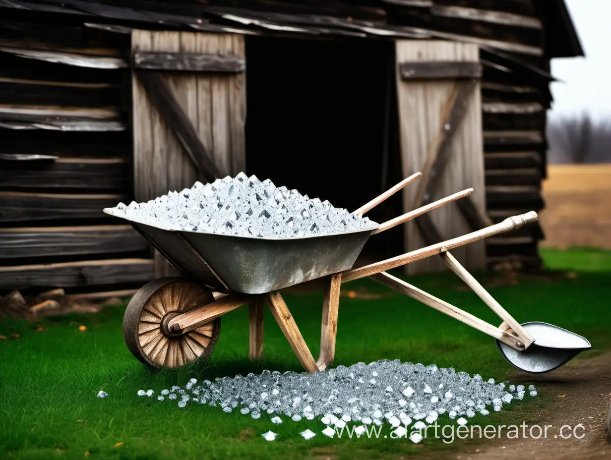 Luxurious-Diamond-Cart-and-Wheelbarrow-by-the-Old-Barn