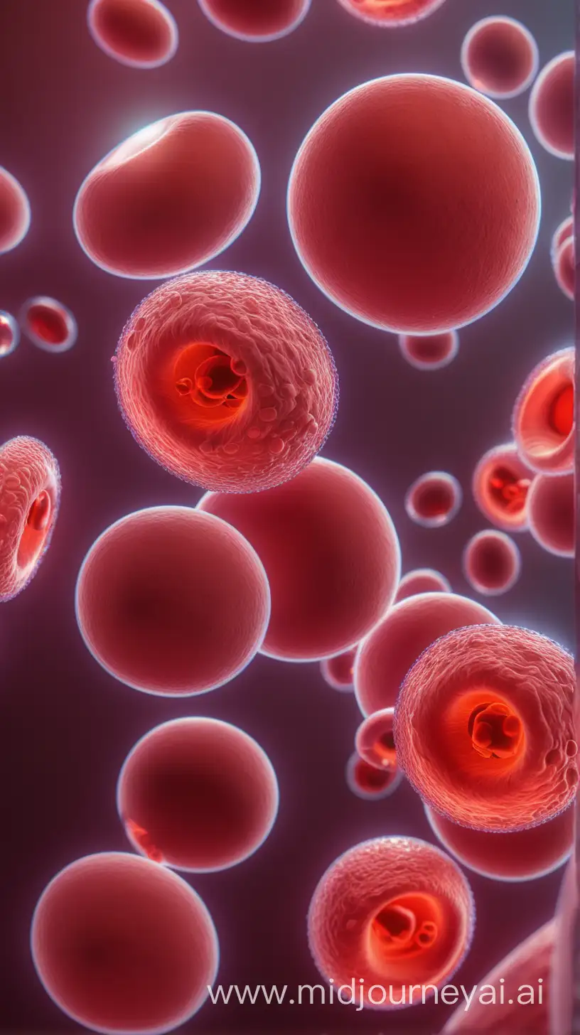 Close of red blood cells carrying oxygen 3D image, ultra clear 4k