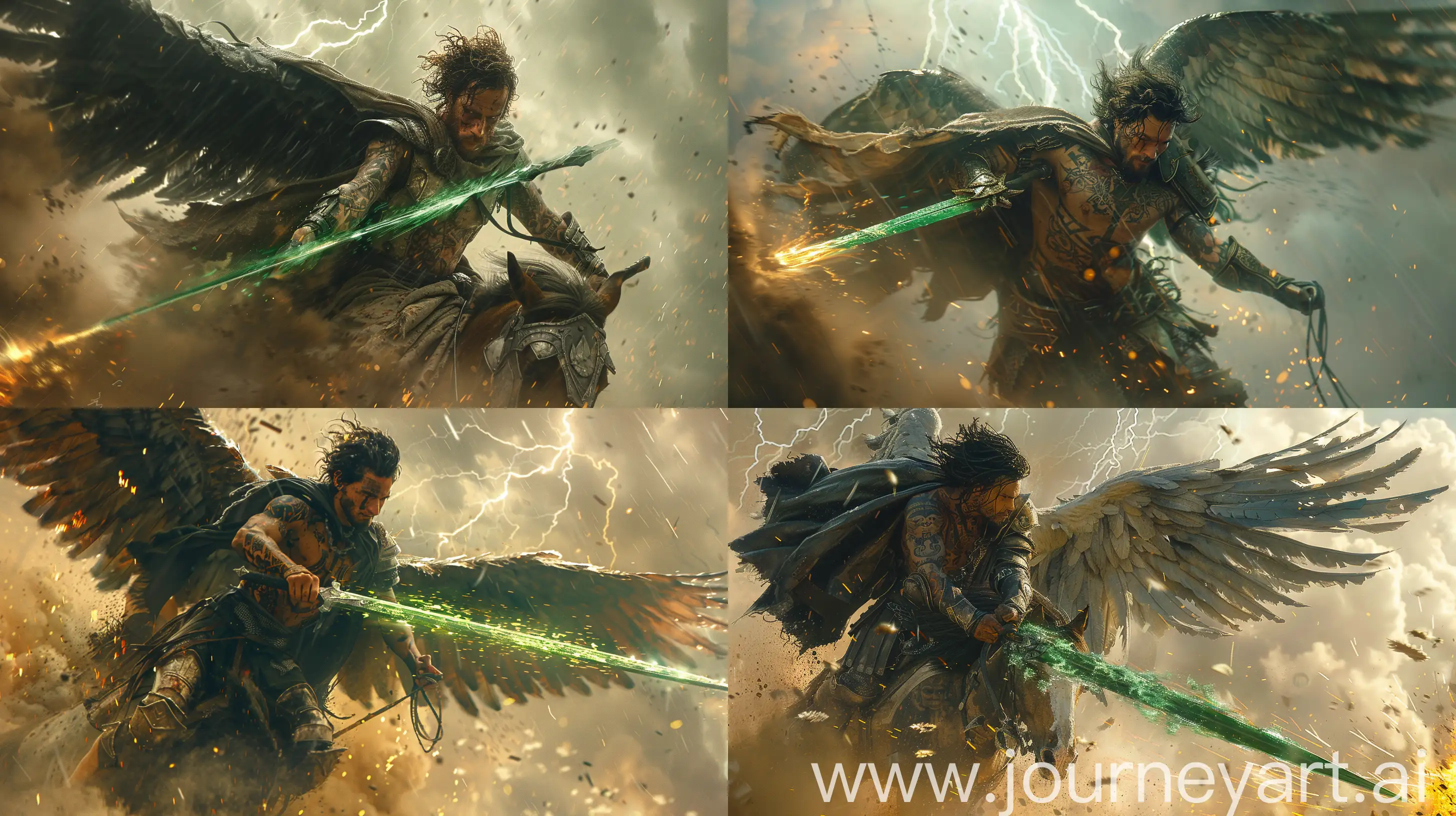 Epic-Fantasy-Art-German-Winged-Angel-Riding-Armored-Horse-with-Flaming-Sword