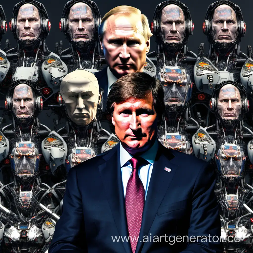 Cyborg-Interview-with-Tucker-Carlson-and-Russias-Leader-Putin-Hyperrealistic-HighResolution-Professional-Photo