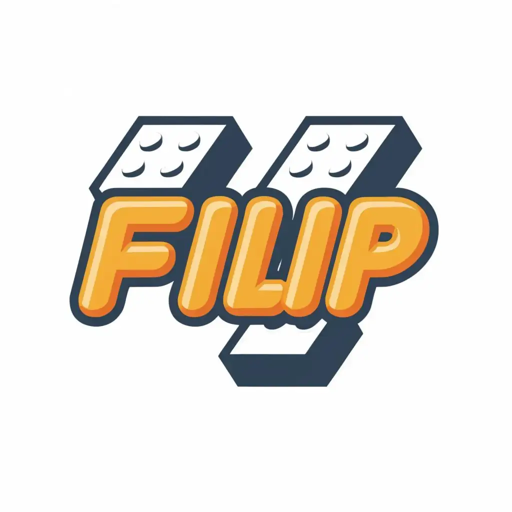 logo, many lego bricks, with the text "Filip", typography, be used in Construction industry