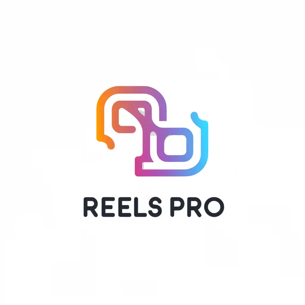 a logo design,with the text "REELS Pro", main symbol:The Meta icon combined with the Instagram icon in American style,complex,be used in Internet industry,clear background