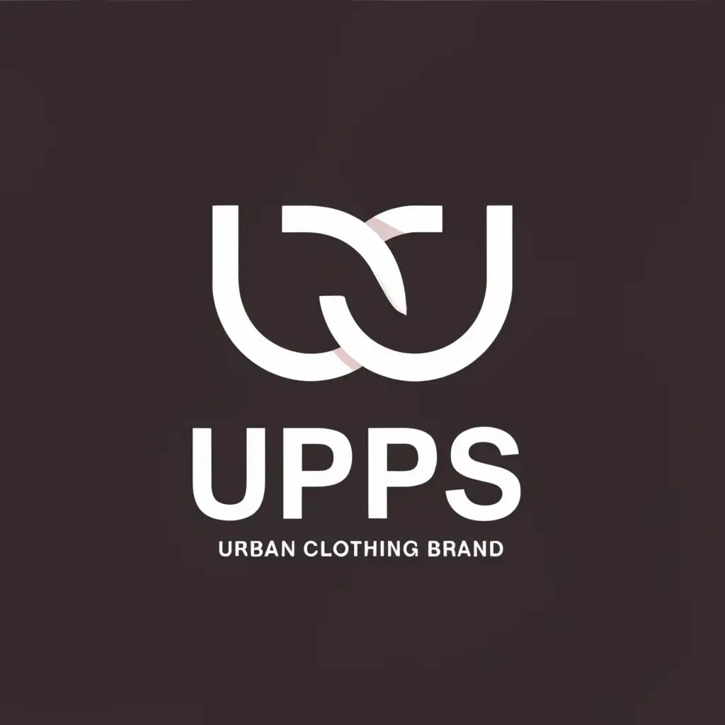 a logo design,with the text "UPS-urban clothing brand", main symbol:t-shirt,Минималистичный,be used in Розничная торговля industry,clear background