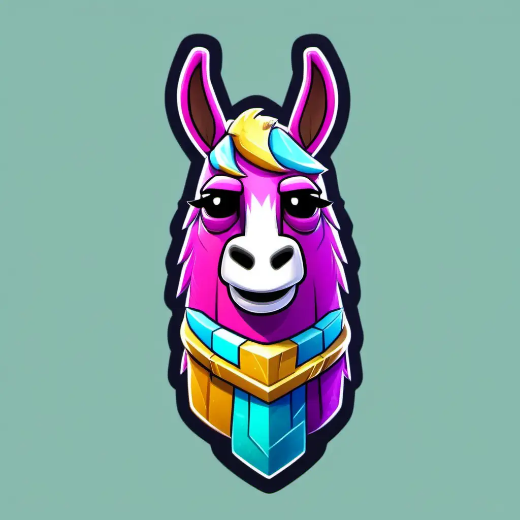 loot llama from fortnite  head only icon cartoon
