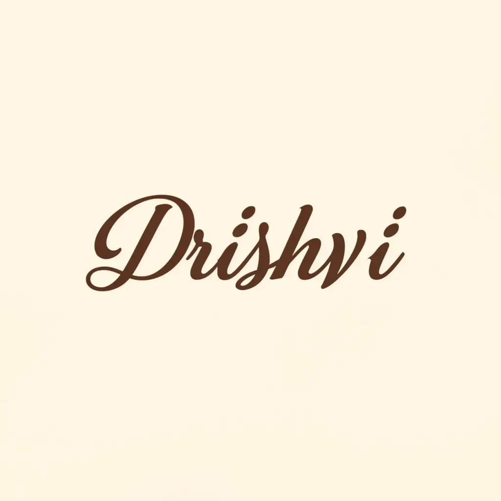 logo, jewellery, with the text "drishvi", typography