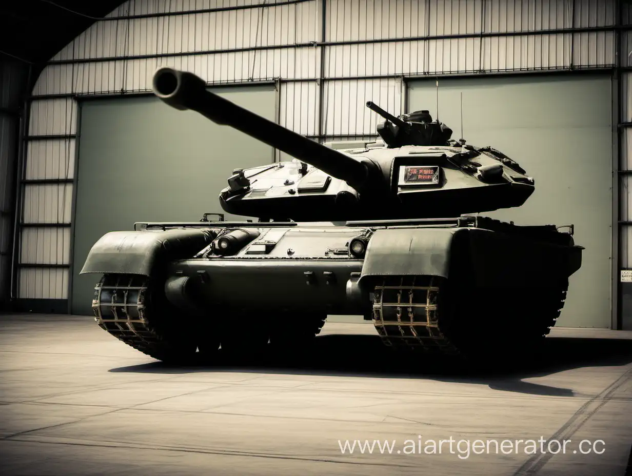 Tank-Exiting-the-Hangar-with-Powerful-Presence