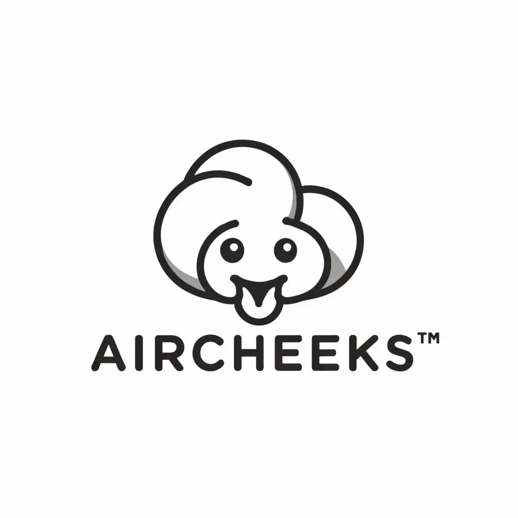 a logo design,with the text "Air Cheeks", main symbol:Gas cloud and Ass,Moderate,be used in Technology industry,clear background