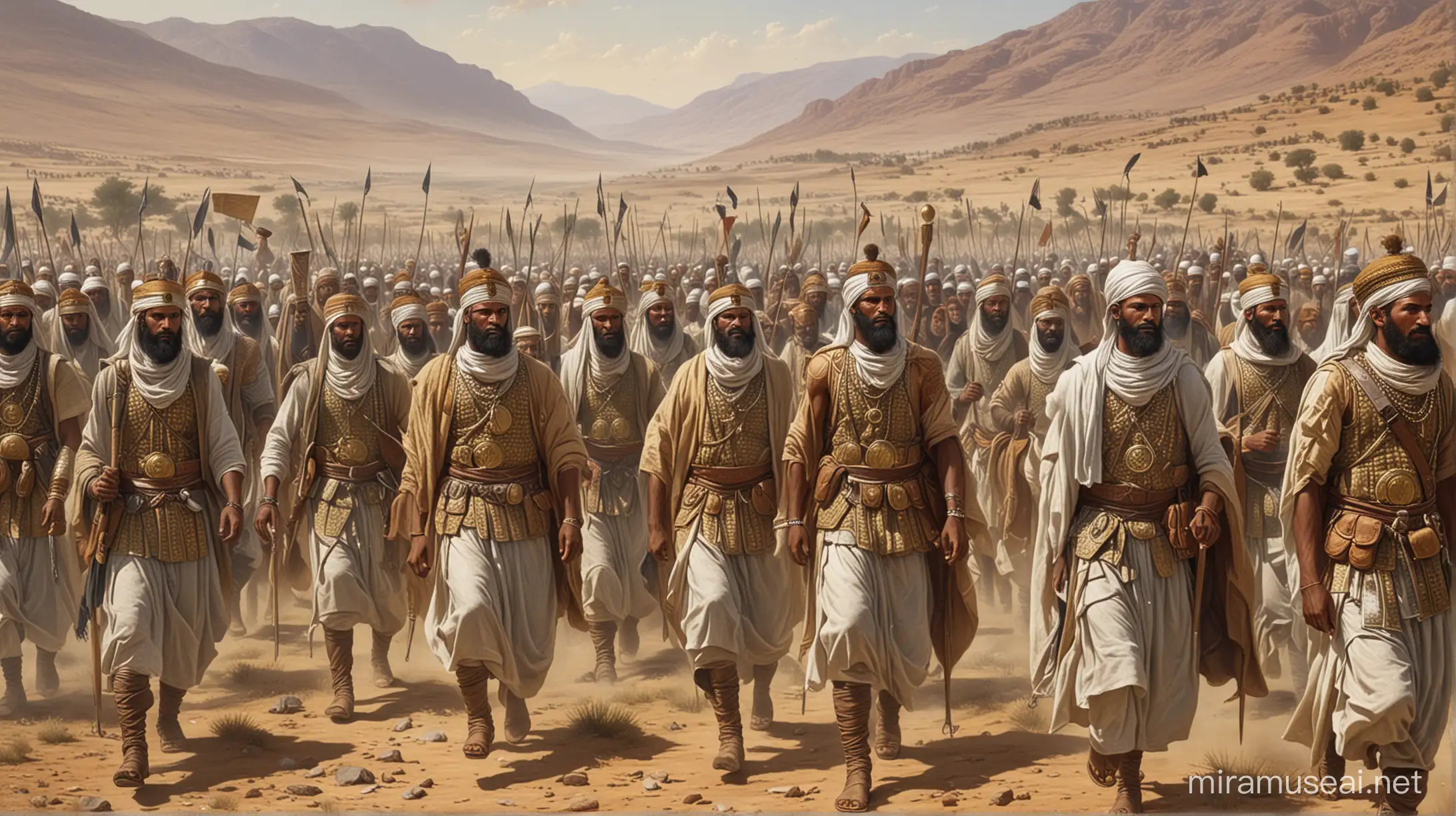 Muslim Warriors Returning from Abyssinia Sharing War Booty