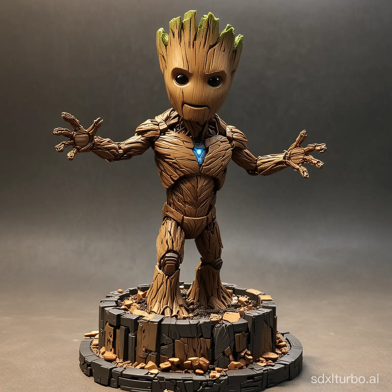 Groot-Transformation-into-Iron-Man-Suit-Marvel-Hero-Evolution-Art