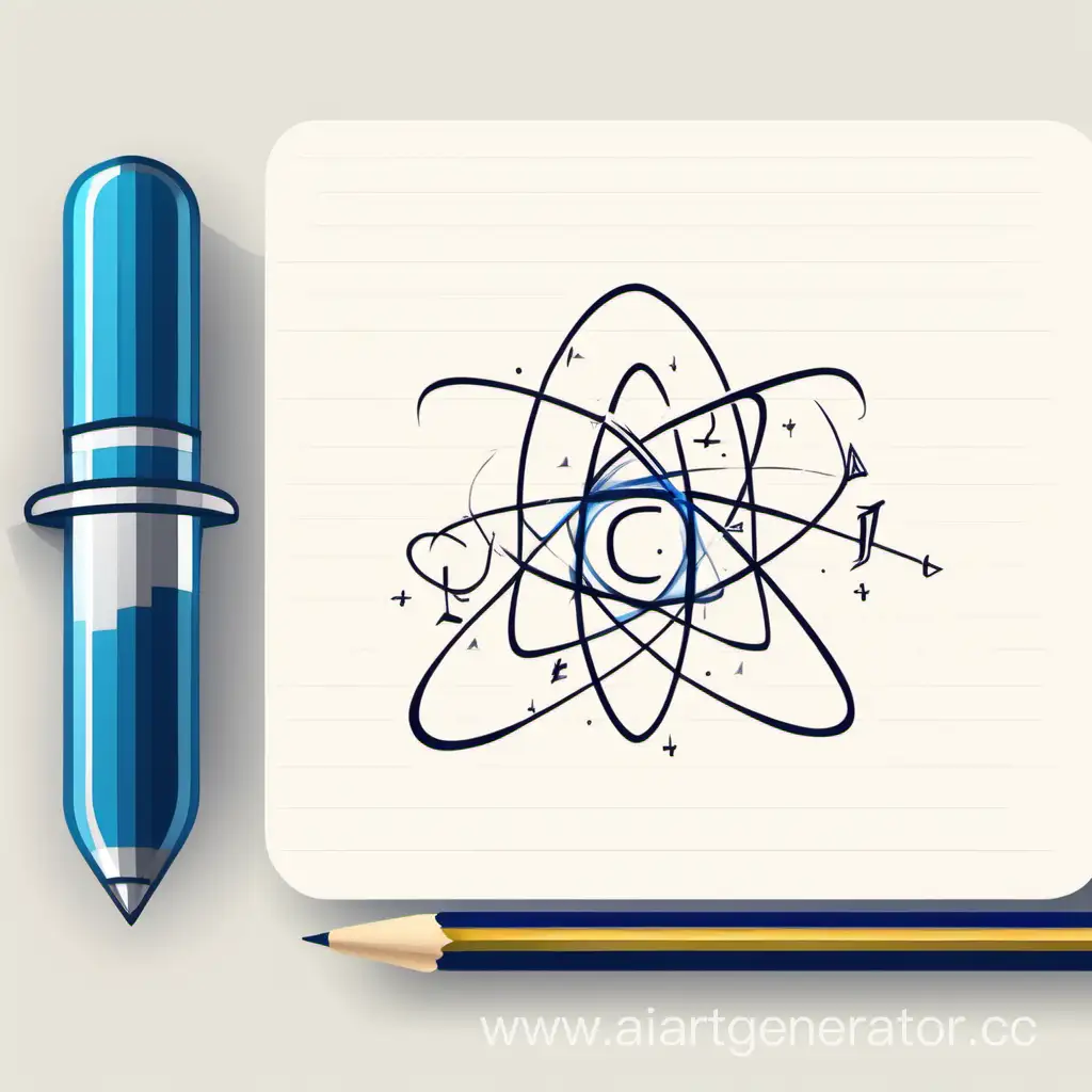 Нарисуй логотип приложения в котором будет рассказываться про законы физики