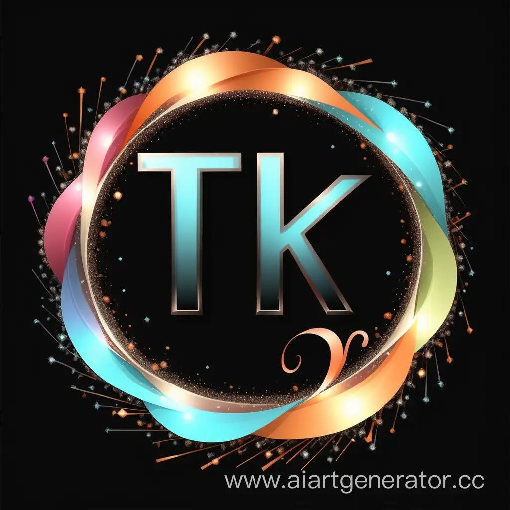 Vibrant-TK-Letters-in-Elegant-Circular-Arrangement-on-Black-Background