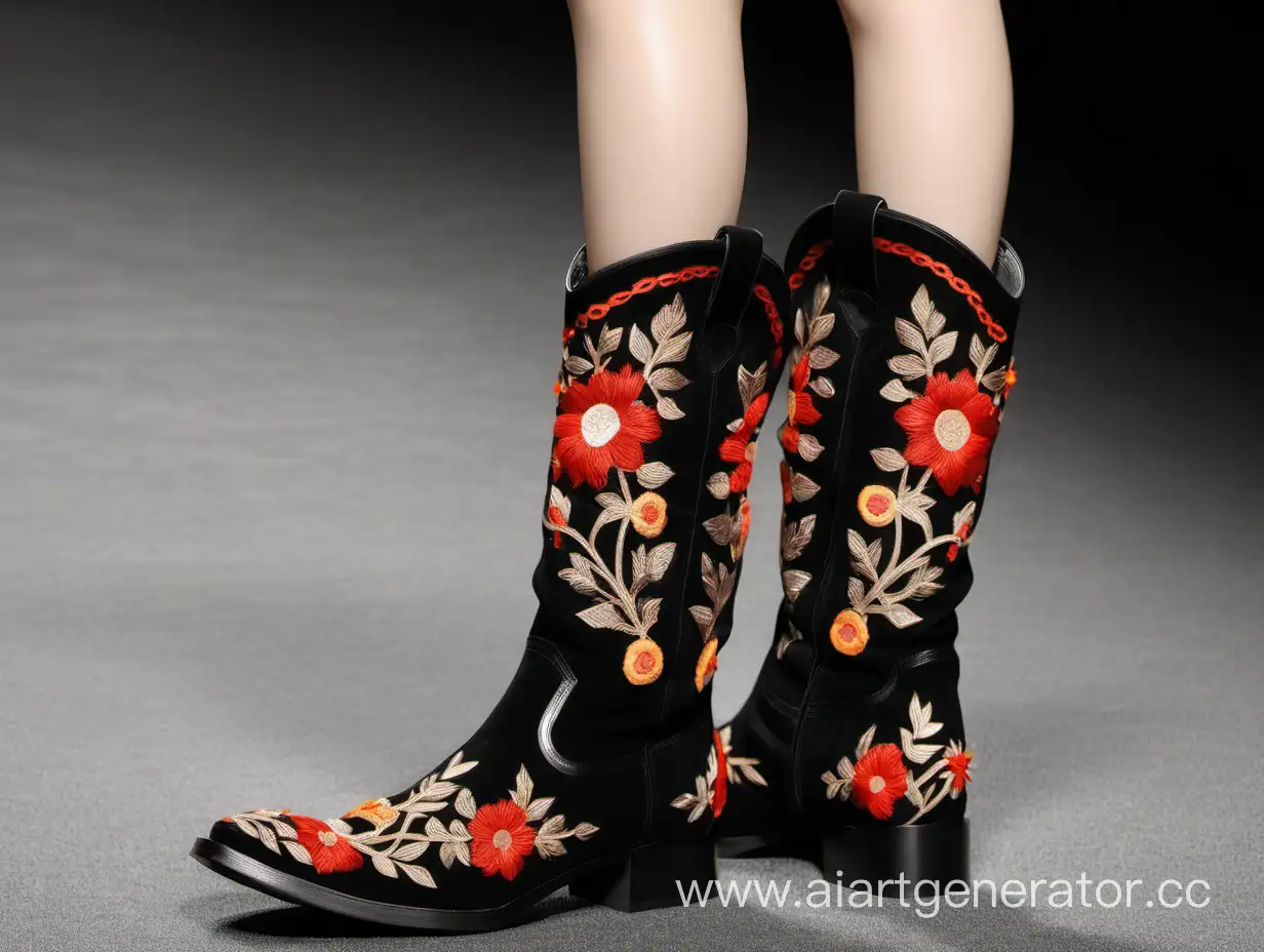 Exquisite-Embroidered-Boots-Elegant-Footwear-with-Intricate-Stitching