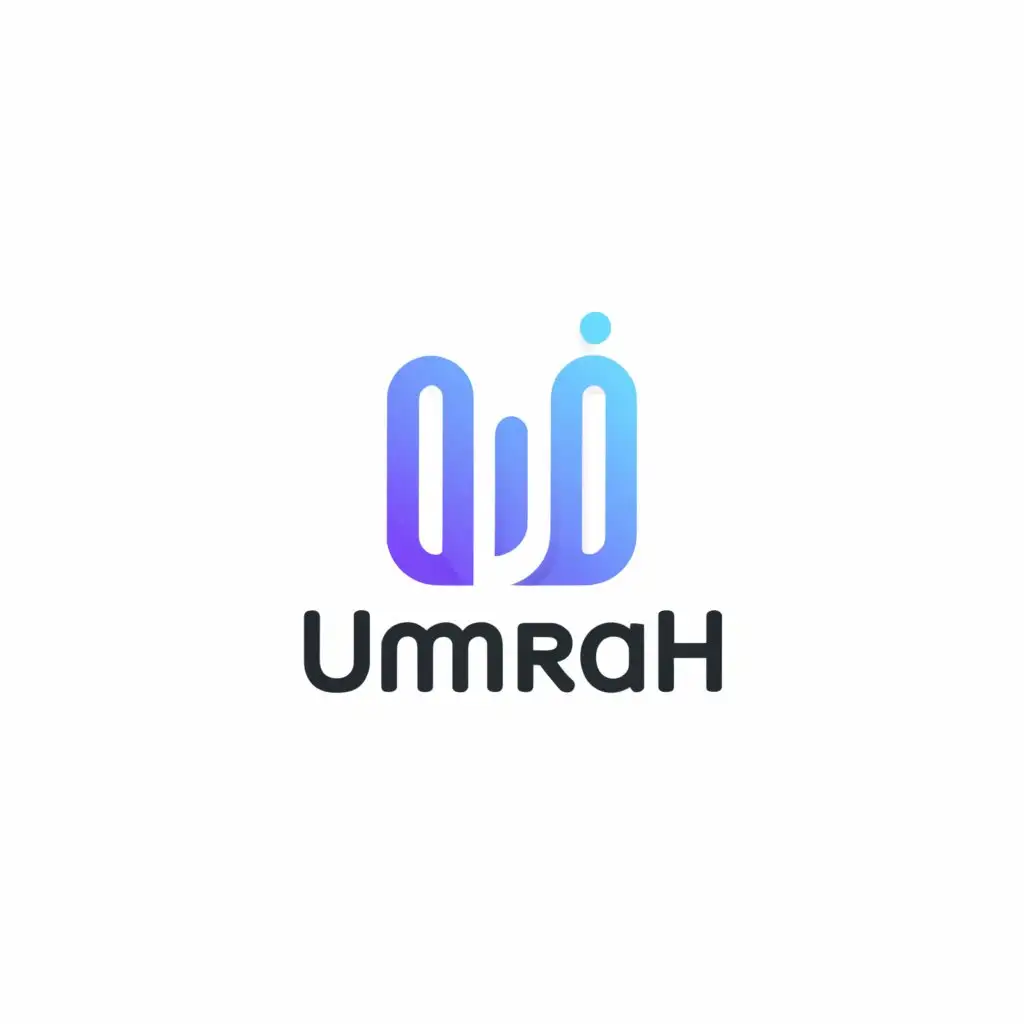 a logo design,with the text "Umrah", main symbol:online booking,Minimalistic,be used in Religious industry,clear background