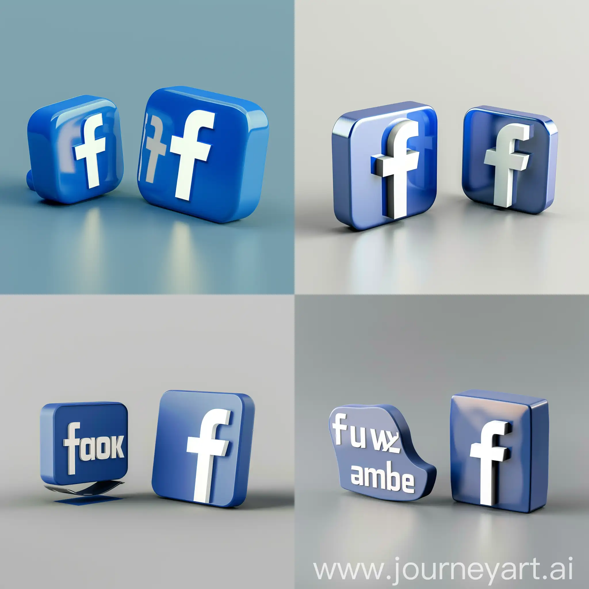 Aesthetic-3D-Facebook-Logo-with-Stylish-Text
