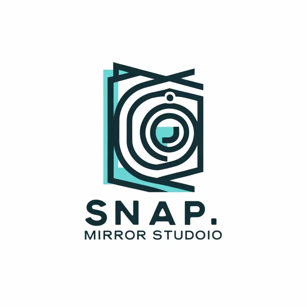 a logo design,with the text "snap mirror studio", main symbol:mirror/ camera,Moderate,clear background