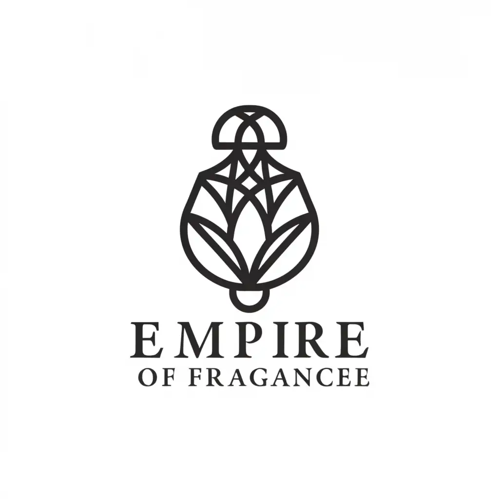a logo design,with the text "Empire of fragrance", main symbol:perfume,Minimalistic,be used in Retail industry,clear background