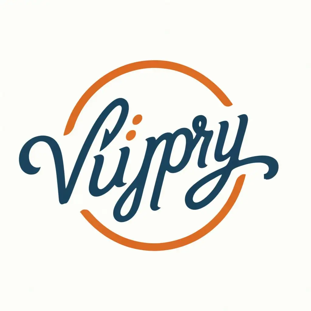 logo, circle, alphabetical,, with the text "vijpry", typography