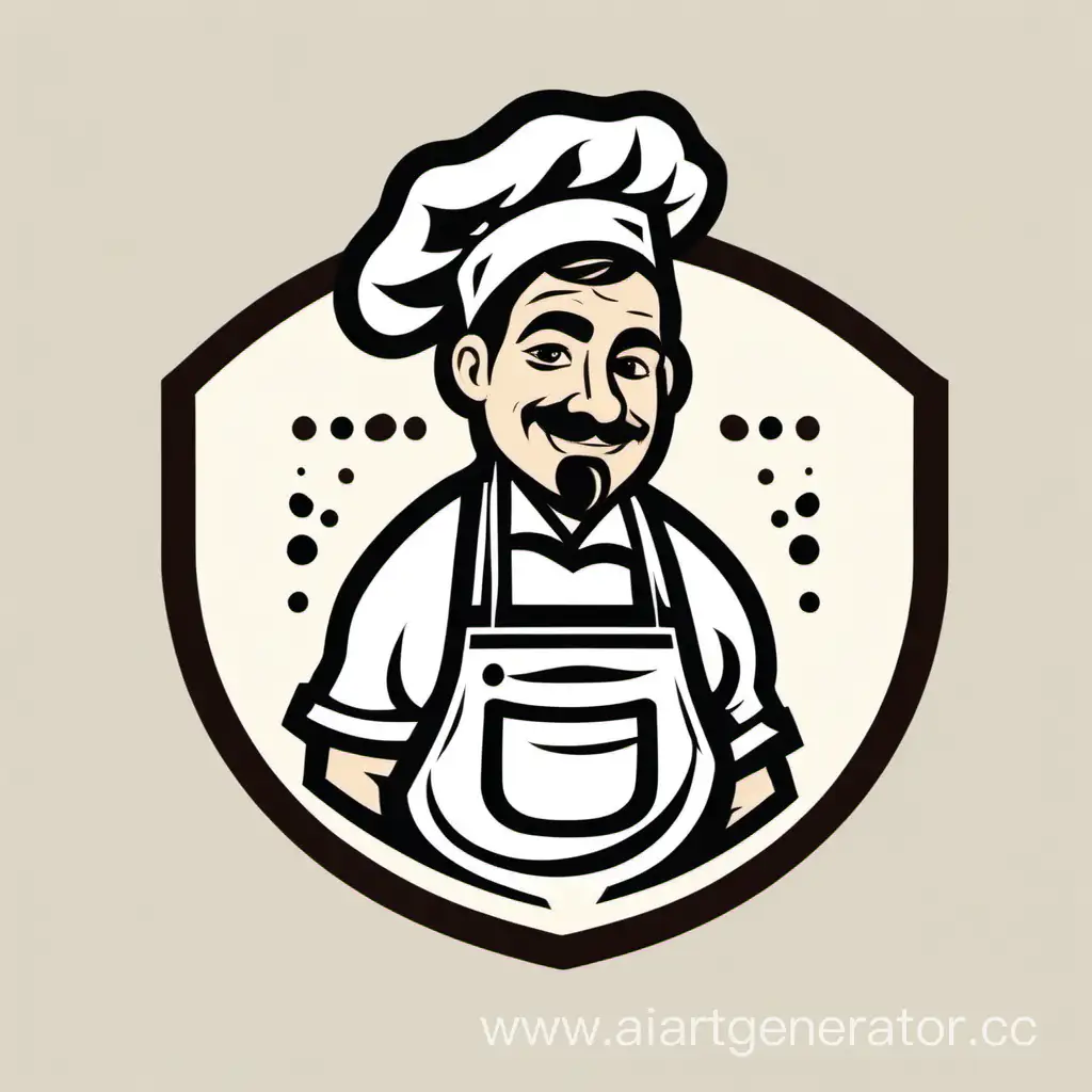 Skillful-Male-Chef-in-Apron-Culinary-Logo-Design