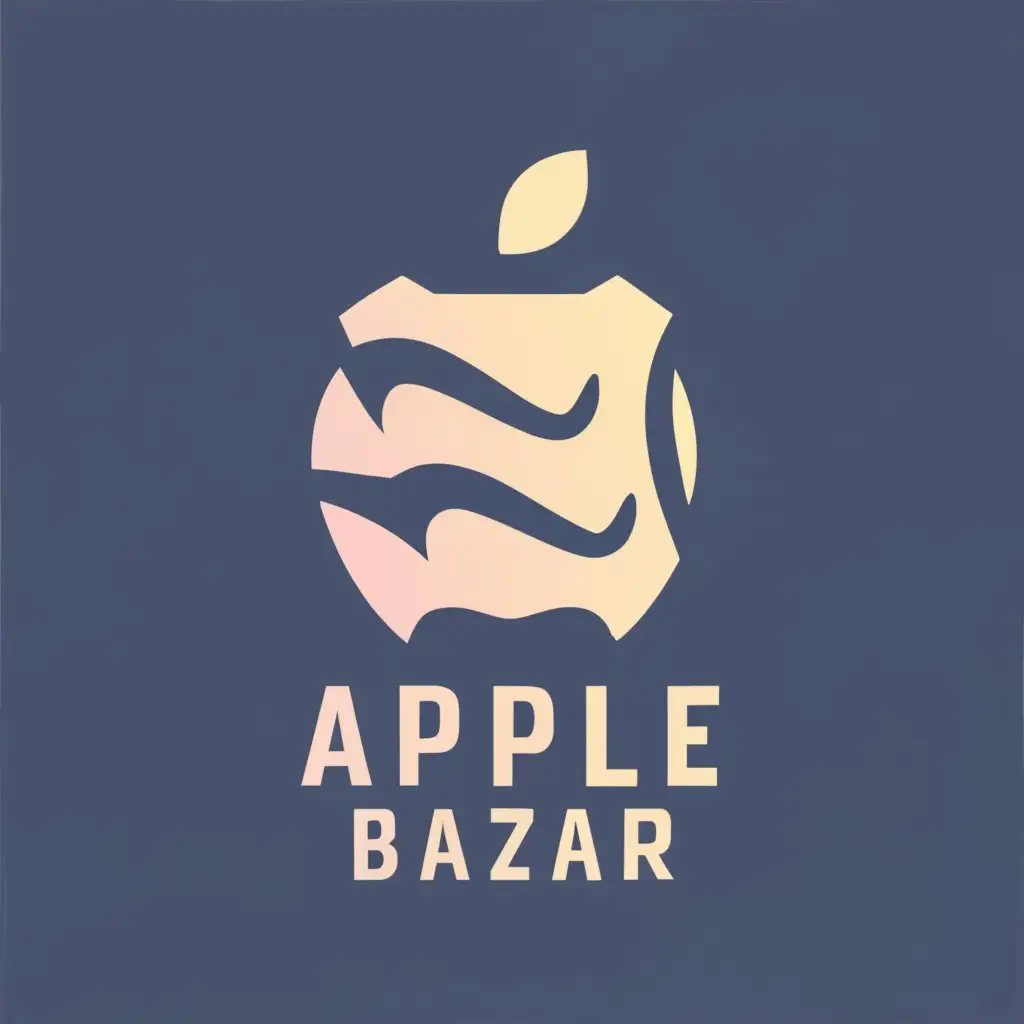 logo, apple, with the text "Apple Bazaar", typography, be used in Technology industry