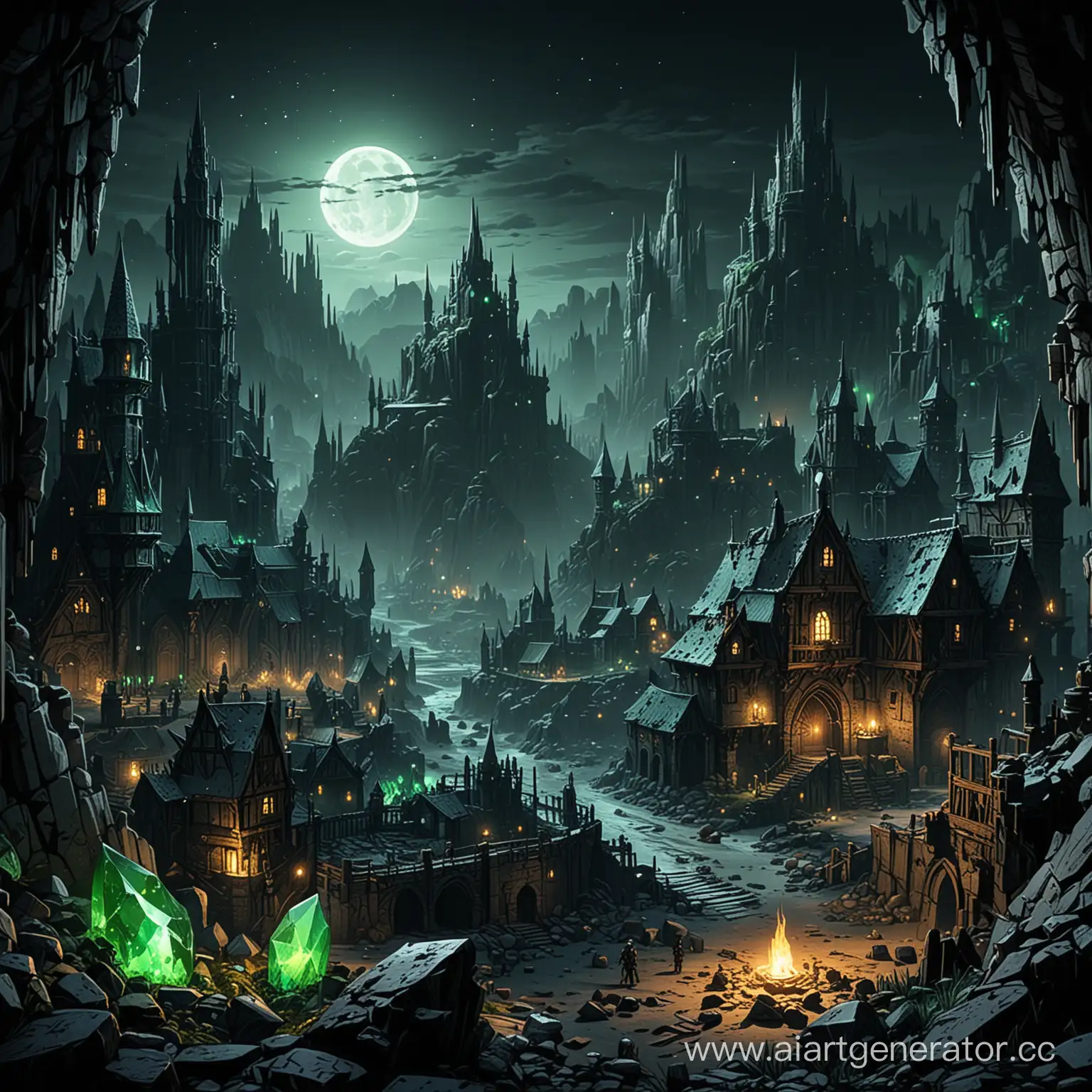Medieval-City-with-Glowing-Crystal-Mine-Dark-Fantasy-Art-Inspired-by-Darkest-Dungeon
