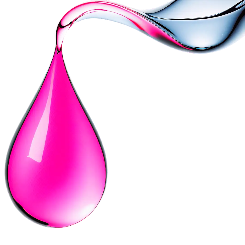 pink drop of water