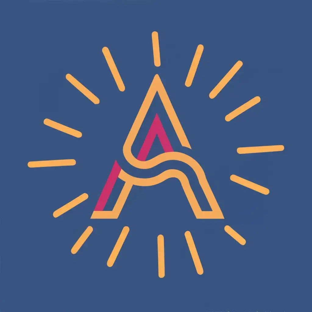 logo, A, human, and sun, with the text "ANTHFLUENCE", typography, be used in Education industry