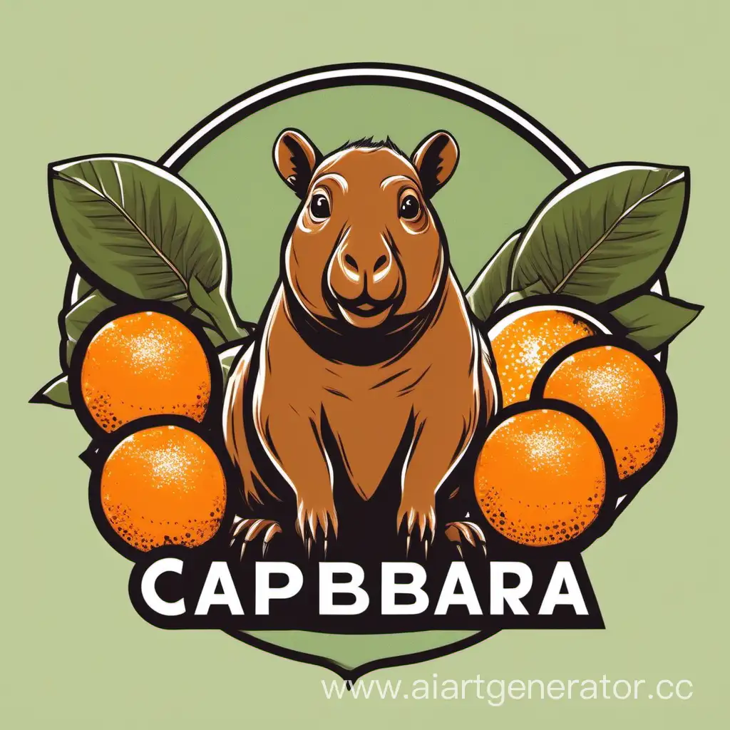 Капибара c мандаринами и  логотип Tangerines , команда кс 2
