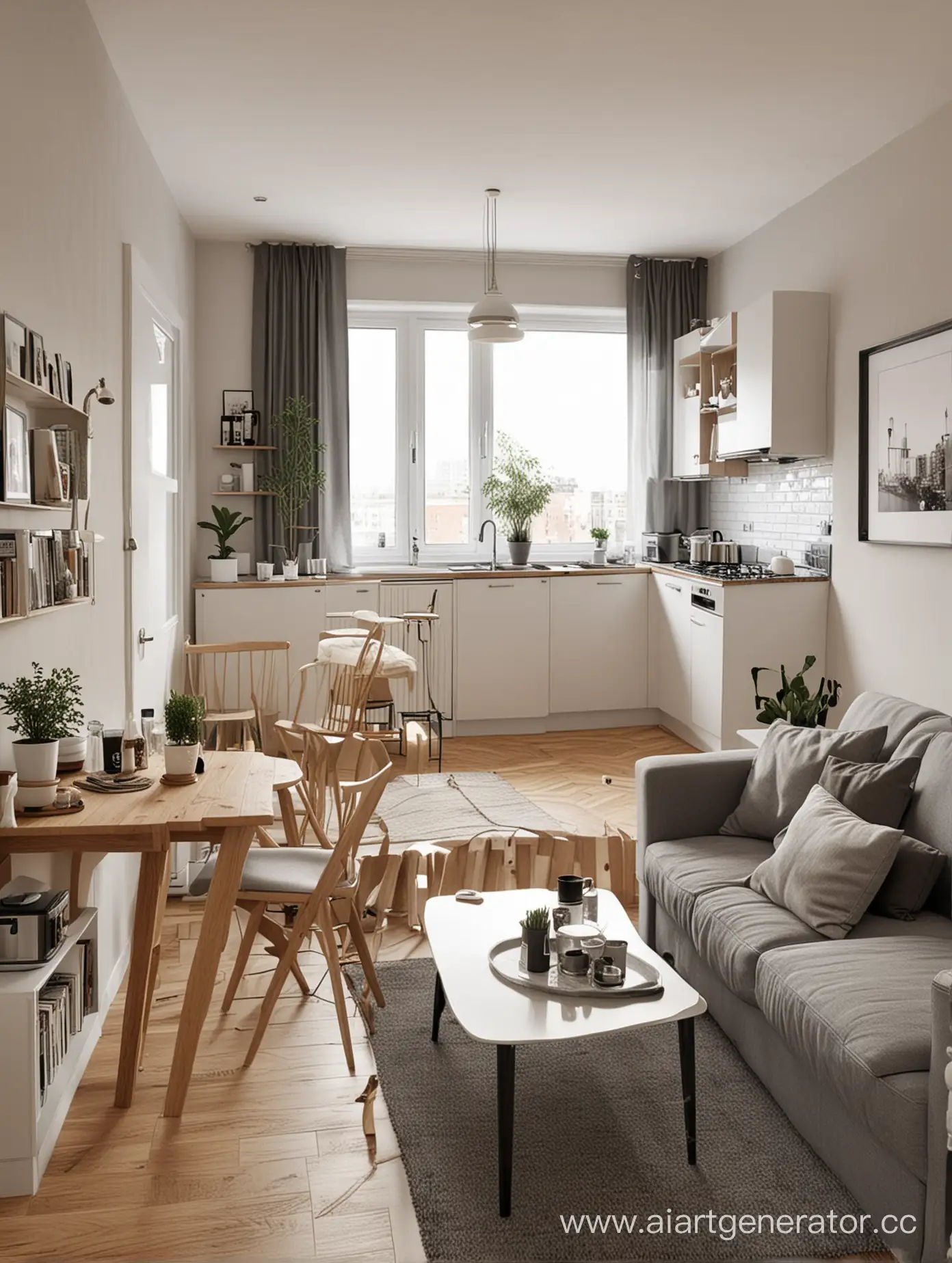 Cozy-Apartment-KitchenLiving-Room-Space