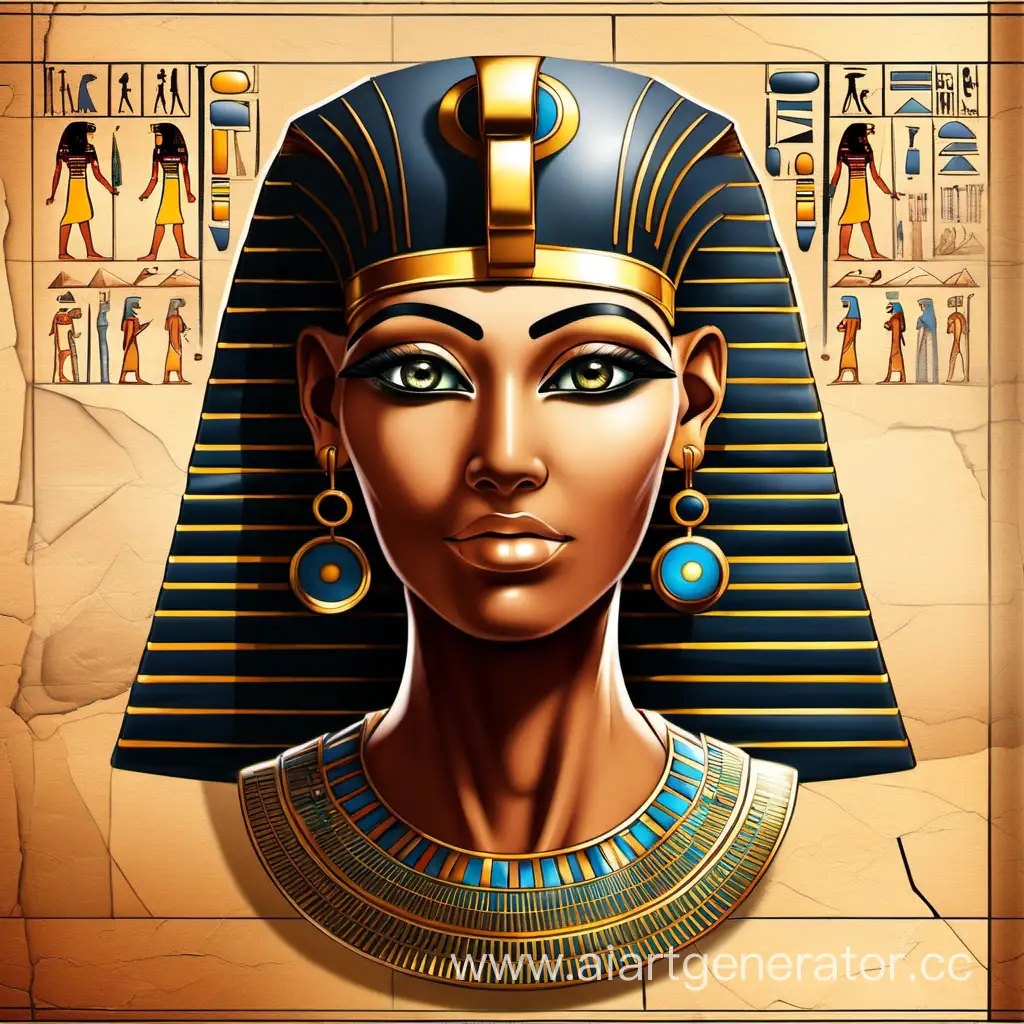 леди со смуглой кожей с квадратным лицом из египта