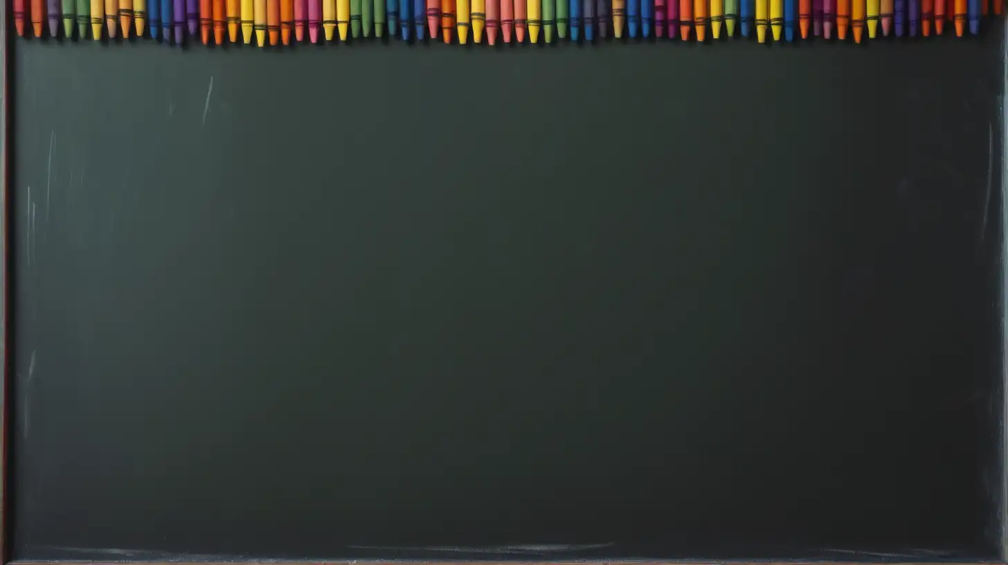 Vibrant Crayons Illustrating a Back to School Scene