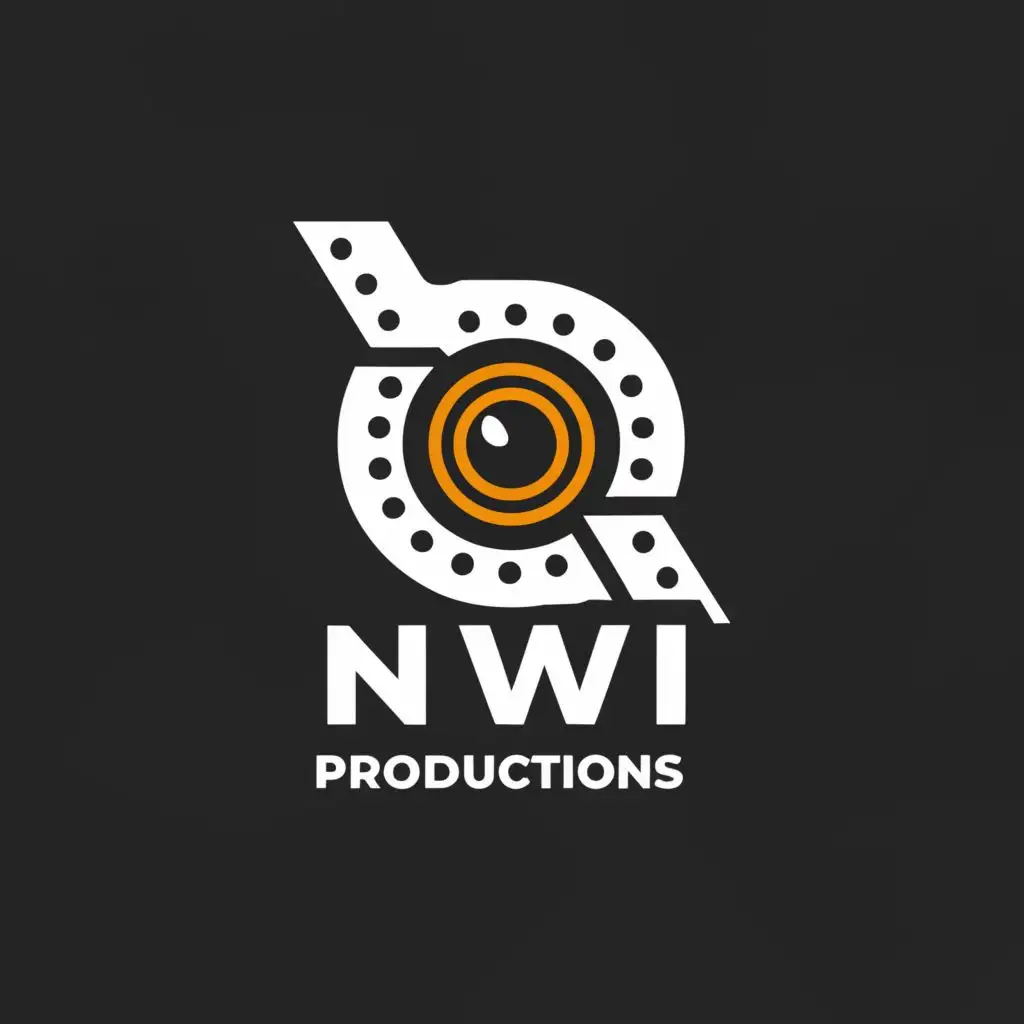 a logo design,with the text "NWI Productions", main symbol:logo for production company,Moderate,be used in Entertainment industry,clear background