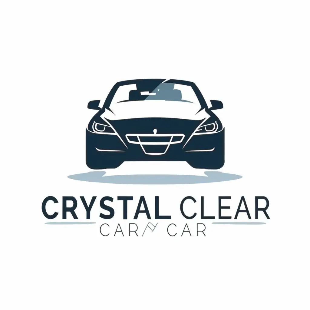 logo, Crystal Clear Car Car, with the text "Crystal Clear Car Car", typography, be used in Automotive industry