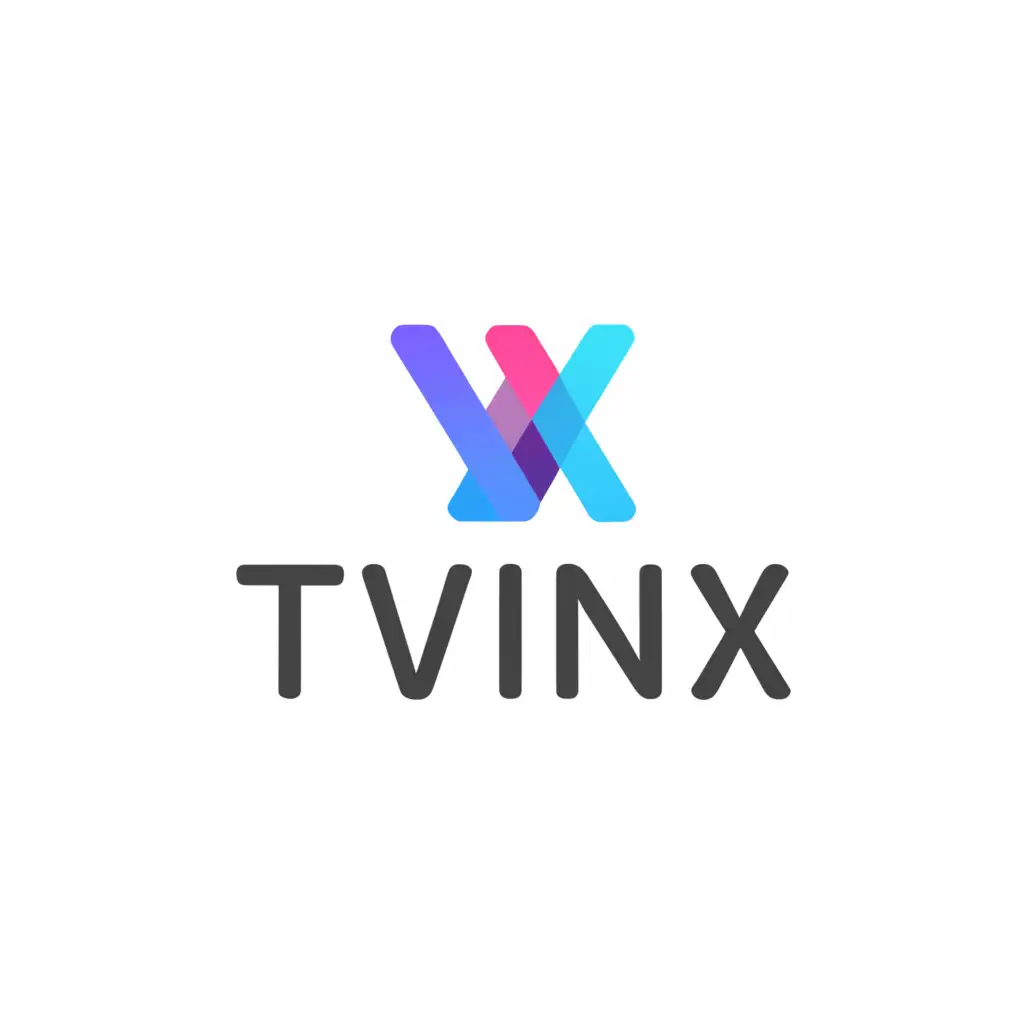 a logo design,with the text "TwinX", main symbol:TwinX,Moderate,be used in Internet industry,clear background