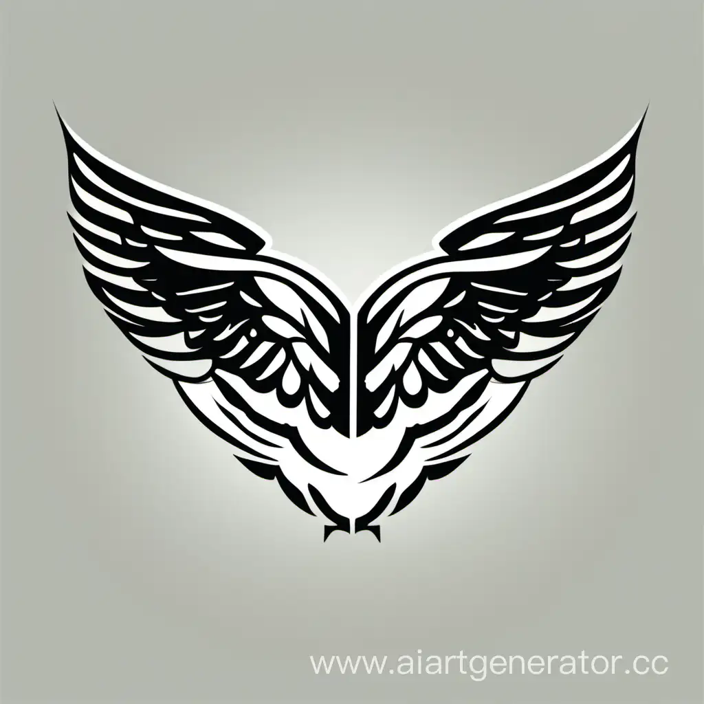Elegant-Bird-with-LogoInspired-Wings-in-Flight