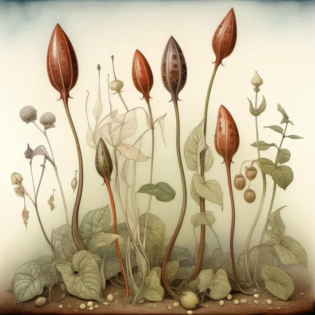 Fantasy Seed Pods Inspired by Carl Larssons Style