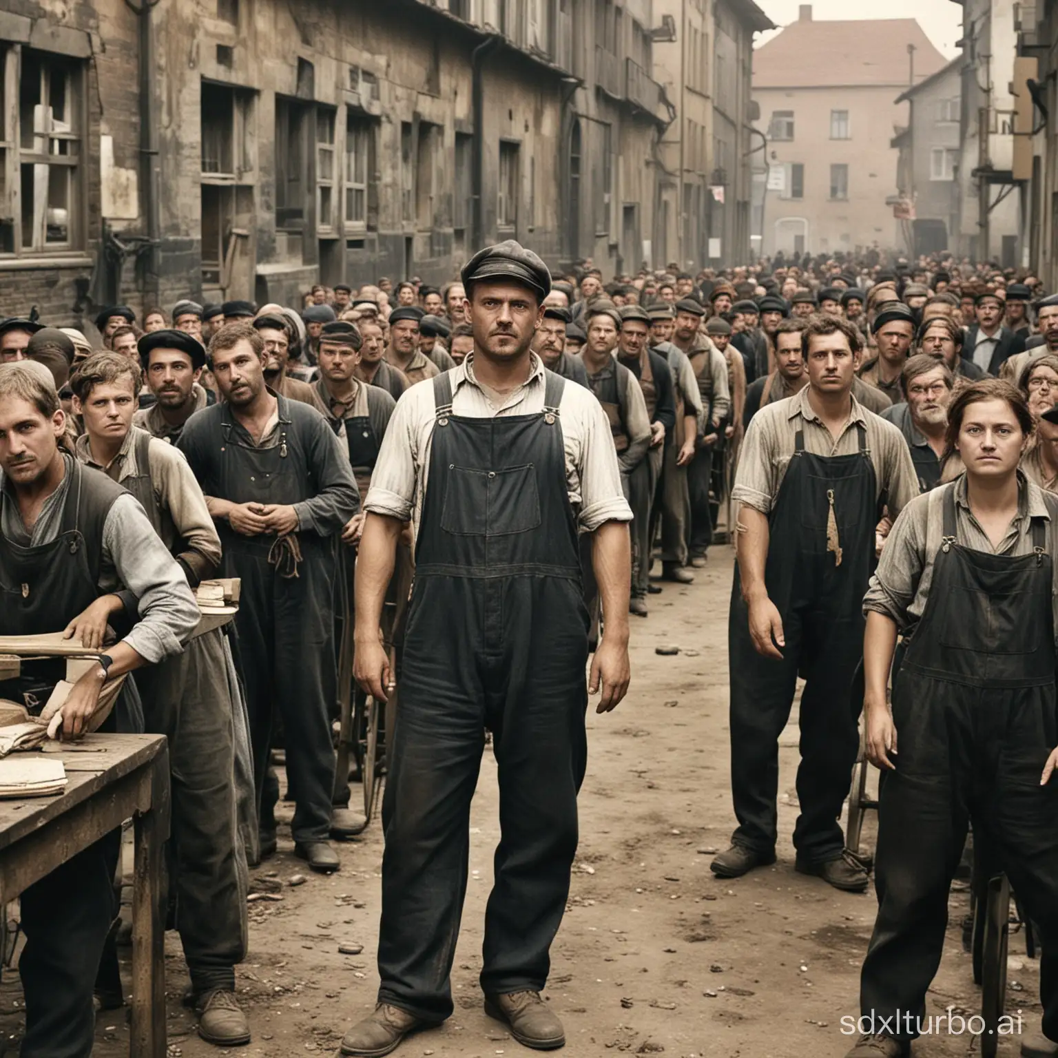 Show me the social question during the industrialization in Germany of the worker