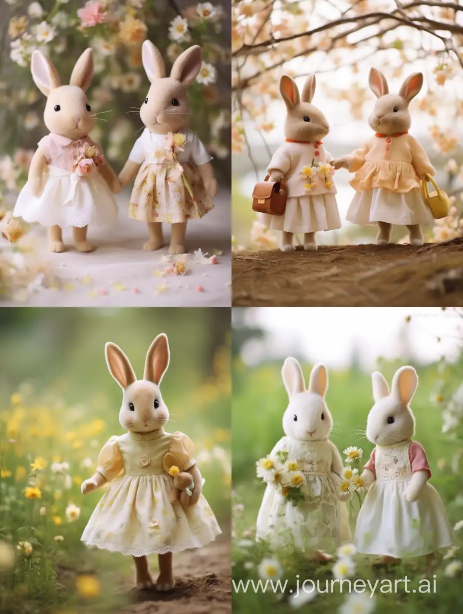 Enchanting-Fairy-Tale-Wool-Felted-Bunnies-in-ScandinavianStyled-Nursery