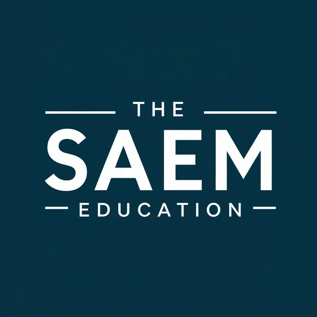 logo, Education, with the text "The Saem", typography, be used in Education industry