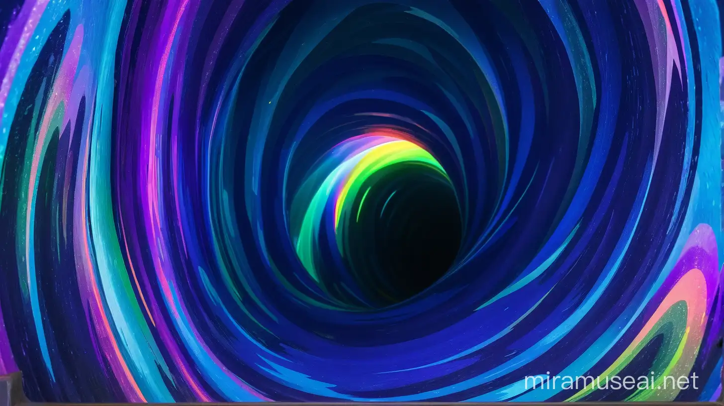 Vibrant Psychedelic Tunnel of Abstract Wonders