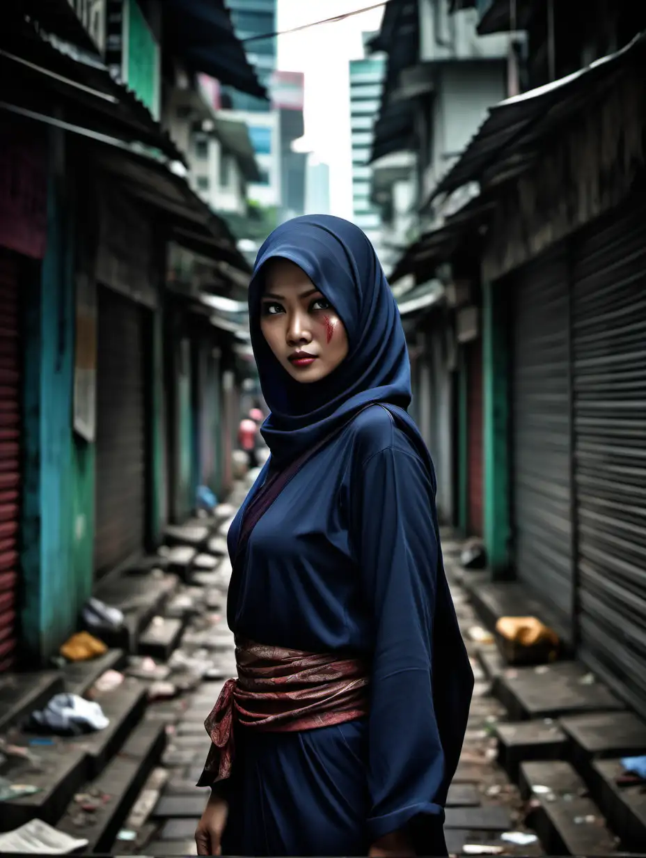 (cinematic lighting), In the heart of Kuala Lumpur, an assassin woman in her mid-30s commands attention with an air of seasoned confidence. Her presence exudes a subtle mix of sophistication and a well-honed, professional edge. Dressed in attire that seamlessly integrates into the diverse cultural tapestry of the city, she moves with the fluidity of someone intimately acquainted with the urban labyrinth. Her eyes, weathered by experience, hold a gaze that betrays both resilience and a storied past. In the vibrant chaos of Kuala Lumpur, she is a formidable force, embodying the amalgamation of maturity and the silent prowess of a seasoned assassin, intricate details, detailed face, detailed eyes, hyper realistic photography,