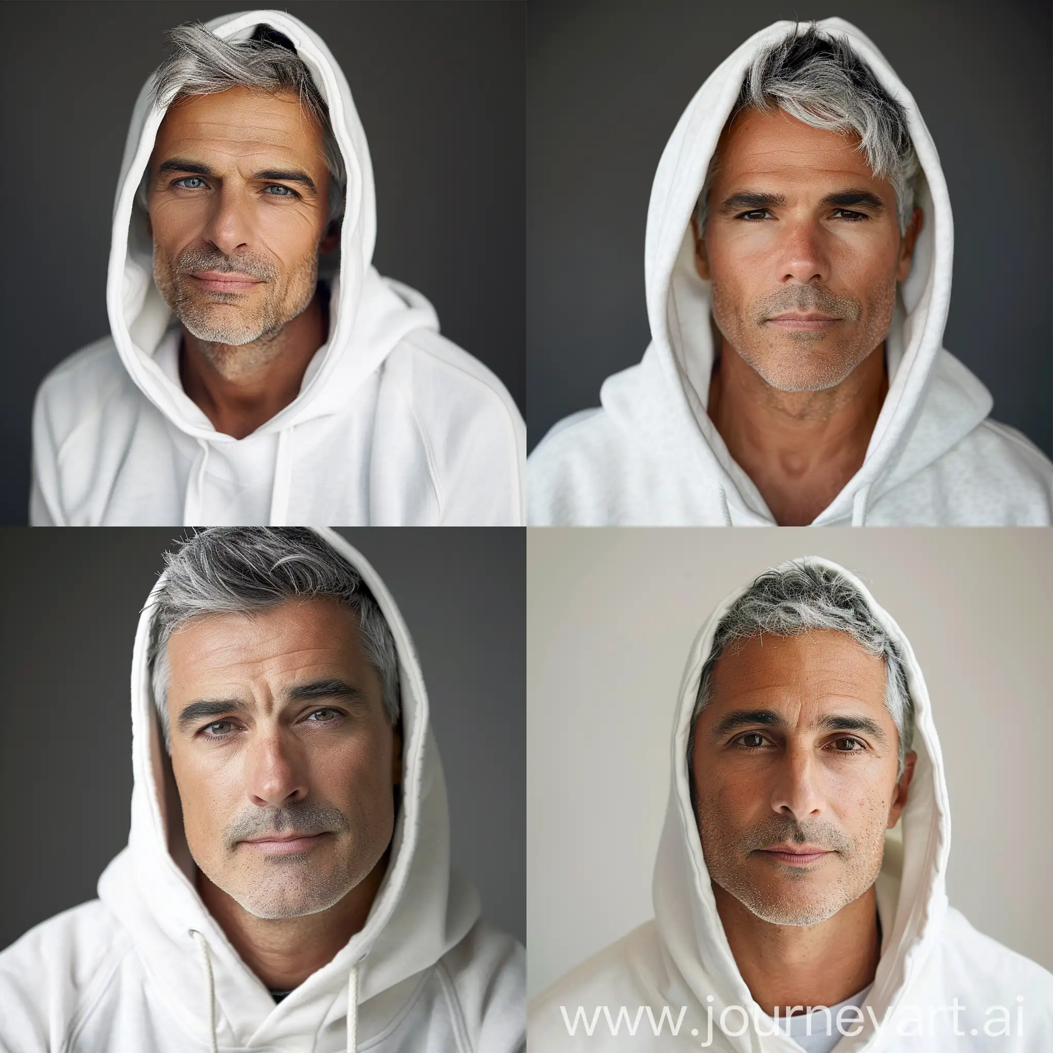 Elderly-Man-in-White-Hooded-Sweatshirt-Portrait